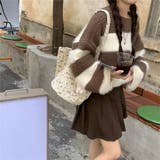 生地違いのボーダーが可愛いショート丈ニット ニット クロップド丈 | maison de LATIR | 詳細画像7