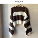 生地違いのボーダーが可愛いショート丈ニット ニット クロップド丈 | maison de LATIR | 詳細画像19