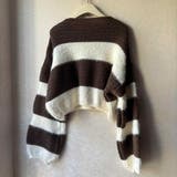 生地違いのボーダーが可愛いショート丈ニット ニット クロップド丈 | maison de LATIR | 詳細画像20