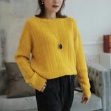 すっきりとした印象で1枚でもインナーとしても活躍するクルーネックニット トップス… | maison de LATIR | 詳細画像7 