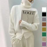 ボタンがポイントのタートルネックニット タートルネック ニット | maison de LATIR | 詳細画像1