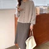 レトロなゆるふわ長袖カーディガン カーディガン 長袖 | maison de LATIR | 詳細画像3