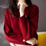 袖ボタンきれいめセーター ニット 長袖 | maison de LATIR | 詳細画像4