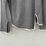 着るだけでオシャレ見えする袖フレアアシンメトリー配色ニット ニット セーター | maison de LATIR | 詳細画像12 