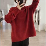 レッド | もちもちハイネックニット ニット ハイネック | maison de LATIR