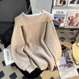 絶妙な丸みで大人可愛いポロリブニットトップス 長袖 トップス | maison de LATIR | 詳細画像14