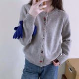 可愛いアクセントをプラス!他と差のつくニットカーディガン 羽織 トップス | maison de LATIR | 詳細画像2