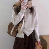 可愛いアクセントをプラス!他と差のつくニットカーディガン 羽織 トップス | maison de LATIR | 詳細画像4