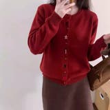 可愛いアクセントをプラス!他と差のつくニットカーディガン 羽織 トップス | maison de LATIR | 詳細画像5
