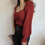 デコルテや顔まわりを美しく魅せてくれるクロップド丈プルオーバー トップス パフス… | maison de LATIR | 詳細画像7 