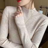 触れるたびに心地いいモックネックニット 良質 ベーシック | maison de LATIR | 詳細画像6 