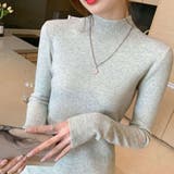 触れるたびに心地いいモックネックニット 良質 ベーシック | maison de LATIR | 詳細画像9 