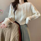 ケーブル柄 クルーネック ニット | maison de LATIR | 詳細画像6