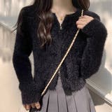 ブラック | シャギー ジップ 上下ジップ | maison de LATIR