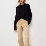 ルーズシルエット 畦編みアクリルニット ソフトコットンタッチ | maison de LATIR | 詳細画像5 