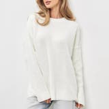 ルーズシルエット 畦編みアクリルニット ソフトコットンタッチ | maison de LATIR | 詳細画像12 