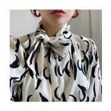 スタンドネックデザインがクールなレトロワンピース レトロプリント 大人女子 | maison de LATIR | 詳細画像2