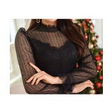 一枚で上品に決まるレースデザインタイトワンピース 透け感 パーティドレス | maison de LATIR | 詳細画像14 