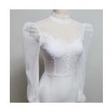 一枚で上品に決まるレースデザインタイトワンピース 透け感 パーティドレス | maison de LATIR | 詳細画像15 