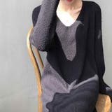 ふんわり感がシーズンムードを高めるモヘア風Vネックニットワンピース 長袖 ミドル丈 | maison de LATIR | 詳細画像3