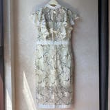 華奢見え抜群！可憐なフリルスリーブレースワンピース ベージュ フラワーモチーフ刺繍 | maison de LATIR | 詳細画像7 