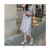 1枚でラフに着られるフロントプリントTシャツワンピース 裾スリット 半袖 | maison de LATIR | 詳細画像16 