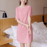 カジュアルに着こなせゆったりシルエットでルームウェアにも着回し自由なTシャツワン… | maison de LATIR | 詳細画像2 