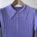 一枚で上品コーデを楽しめる襟付きワイドリブニットワンピース 大人 ロングワンピース | maison de LATIR | 詳細画像10 