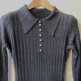 一枚で上品コーデを楽しめる襟付きワイドリブニットワンピース 大人 ロングワンピース | maison de LATIR | 詳細画像15 