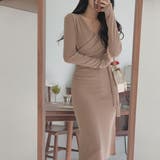 女性らしさを引き立てるカシュクールニットワンピース 大人 きれいめ | maison de LATIR | 詳細画像6