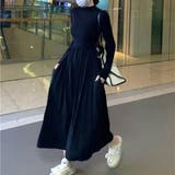 1枚でさらっとおしゃれに着こなせるハイネックフレアワンピース ワンピース ロング丈 | maison de LATIR | 詳細画像3