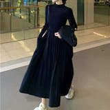 1枚でさらっとおしゃれに着こなせるハイネックフレアワンピース ワンピース ロング丈 | maison de LATIR | 詳細画像4