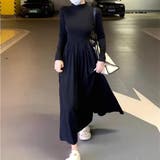 1枚でさらっとおしゃれに着こなせるハイネックフレアワンピース ワンピース ロング丈 | maison de LATIR | 詳細画像5