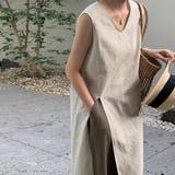 Vネックサマーワンピース ノースリーブワンピース タンク | maison de LATIR | 詳細画像2