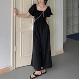 ブラック | おしゃれスタイルが1枚で完成!洗練されたディテールが魅力的なフレアスリーブ&ワイ… | maison de LATIR
