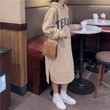 ベージュ | 大人カジュアルオーバーサイズパーカーワンピース カジュアル ワンピース | maison de LATIR