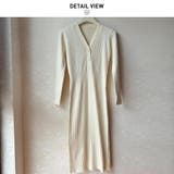柔らかい風合いで心地よく綺麗にフィットするリブニットワンピース Vネック | maison de LATIR | 詳細画像10