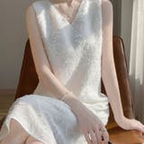 夏のおしゃれを楽しめるノースリーブシャギーワンピース 袖なし ミモレ丈 | maison de LATIR | 詳細画像3