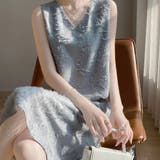 夏のおしゃれを楽しめるノースリーブシャギーワンピース 袖なし ミモレ丈 | maison de LATIR | 詳細画像8