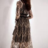 軽やかなレースシアーワンピース長袖 ワンピース クルーネック | maison de LATIR | 詳細画像5