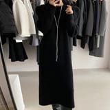 ストレスフリーな着心地のパフスリーブニットワンピース ロングワンピース | maison de LATIR | 詳細画像2 