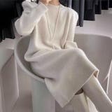 ストレスフリーな着心地のパフスリーブニットワンピース ロングワンピース | maison de LATIR | 詳細画像3 