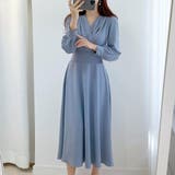 1枚でスタイルアップ見えする、フェミニンなロングAライン ドレス フレア | maison de LATIR | 詳細画像2 