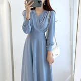 1枚でスタイルアップ見えする、フェミニンなロングAライン ドレス フレア | maison de LATIR | 詳細画像4 