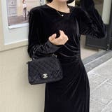 大人の上品さ引き立つベロアロングワンピース オフィス オフィスカジュアル | maison de LATIR | 詳細画像5 