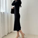 程よいフィット感で心地よいニットロングワンピース ロングワンピース | maison de LATIR | 詳細画像3