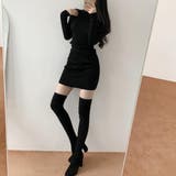 タイトなハイネックニットミニワンピース ニットワンピ タートルネック | maison de LATIR | 詳細画像7