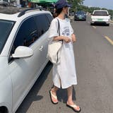 大人カジュアルで春から着こなせるロゴワンピース 膝丈 プリントTシャツ | maison de LATIR | 詳細画像2 