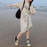 大人カジュアルで春から着こなせるロゴワンピース 膝丈 プリントTシャツ | maison de LATIR | 詳細画像7 