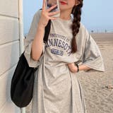 大人カジュアルで春から着こなせるロゴワンピース 膝丈 プリントTシャツ | maison de LATIR | 詳細画像8 